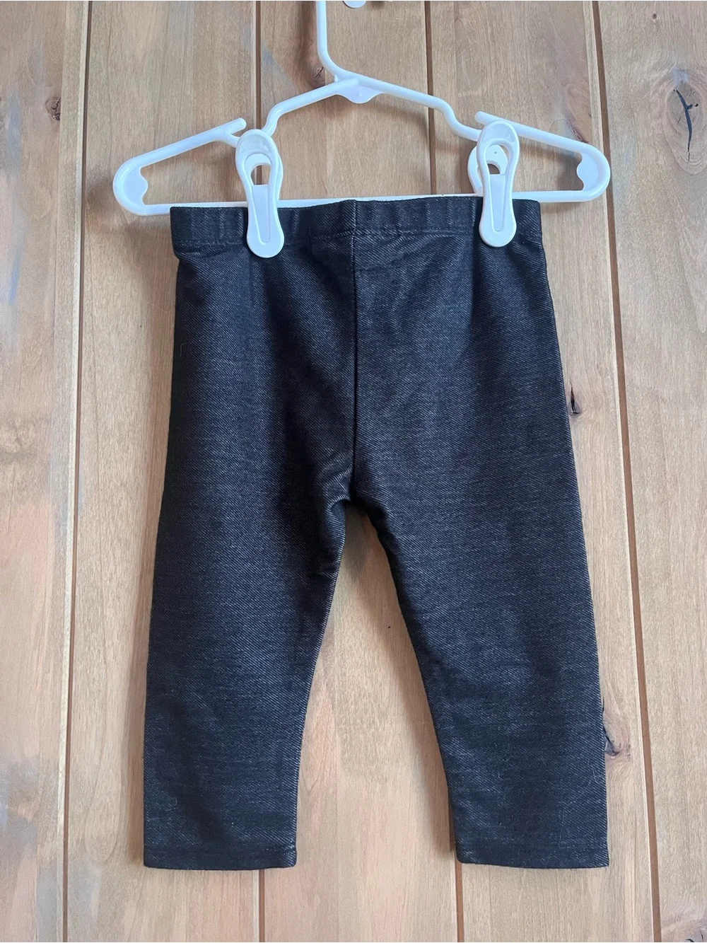 Pippa & Julie Light Blue Polka Dot Tulle  Top with faux Jean leggings - size 12m